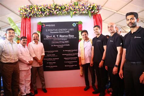 Amara Raja Starts E Positive Energy Labs Second Pillar Of Telangana