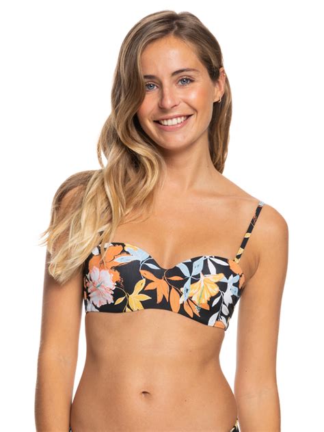 Beach Classics Moulded Bandeau Bikini Top For Women Roxy