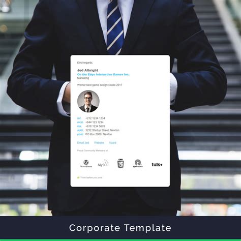 Corporate Email Signature Template