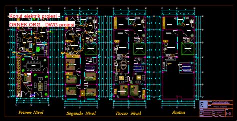 Konut Elektrik Projesi Dwg Projesi Autocad Projeler