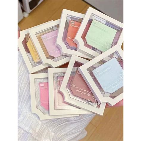 Jual Swelling Cheek Purple Blue Xixi Flower Ripple Powder Blusher Face Brighten Naked Makeup