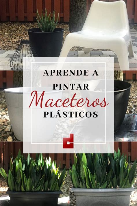 DIY Cómo pintar tiestos de plástico Pintar maceteros Diseños de