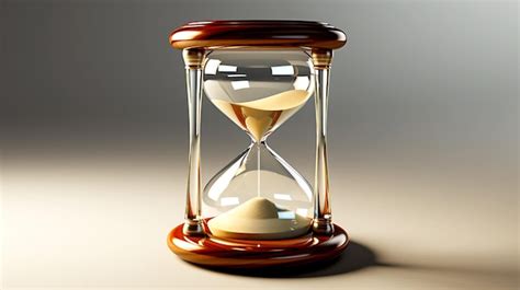 Premium AI Image Realistic Hourglass Transparent Sand Clock White