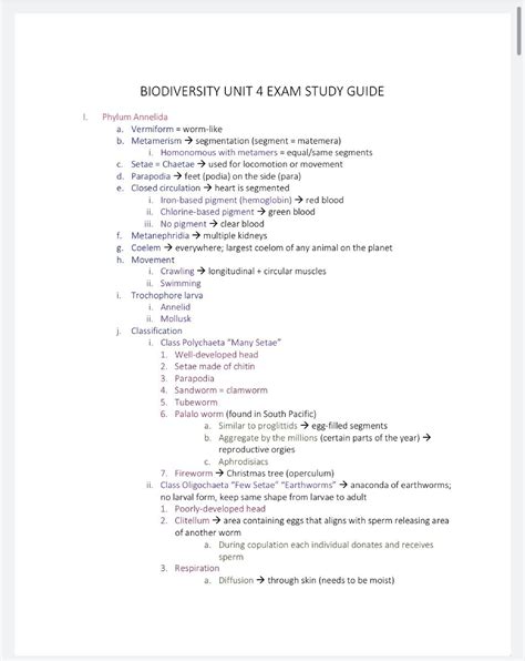 Unit 4 Biodiversity Study Guide BSC 2010 Studocu