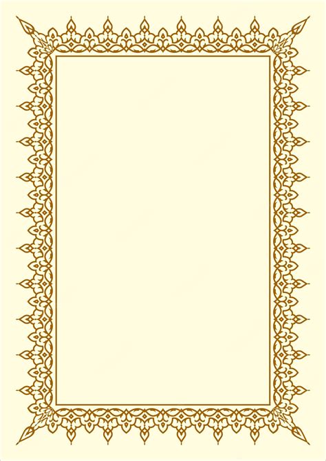 Premium Vector The Classic Border Design With Arabesque Decoration Is Suitable For Decorating