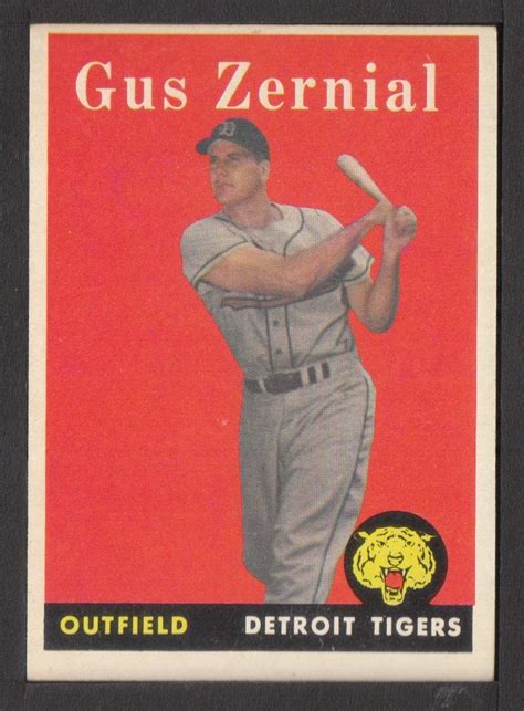 1958 Topps 112 Gus Zernial Detroit Tigers Ex Mt EBay