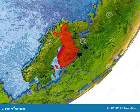 Mapa De Finlandia En La Tierra Stock De Ilustraci N Ilustraci N De