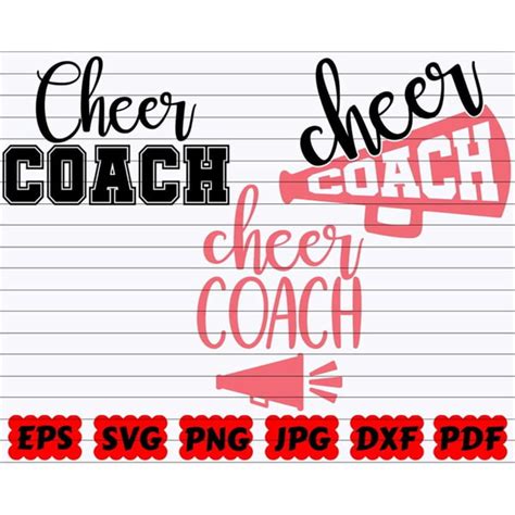 Cheer Coach Svg Coach Svg Cheerleader Coach Svg Coach Inspire