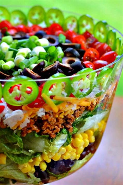 Layered Taco Salad Recipe Small Town Woman