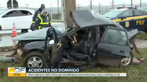 Vídeo O fim de semana foi de acidentes nas rodovias do DF Bom Dia DF