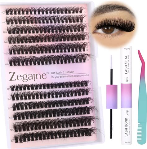 Diy Lash Extension Kit Wispy Mink Lashes Clusters 10 20mm 40d 50d Fluffy Individual