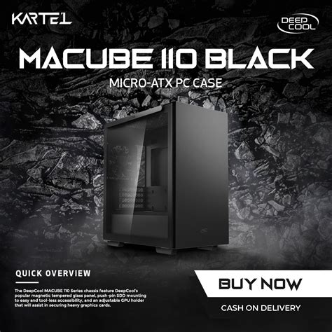 Deepcool Macube 110 Black MATX Desktop Computer PC Case Shopee