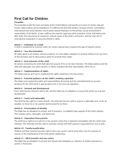 First Call For Children Pdf