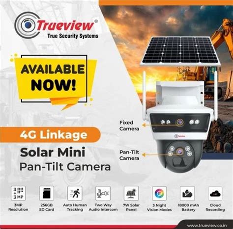 Solar 4G Mini PT Camera With 3MP 3MP Dual Lens Trueview At Rs 7000