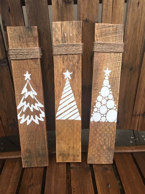 Rustic Christmas Tree Signs / Rustic Christmas Decor / Farmhouse ...