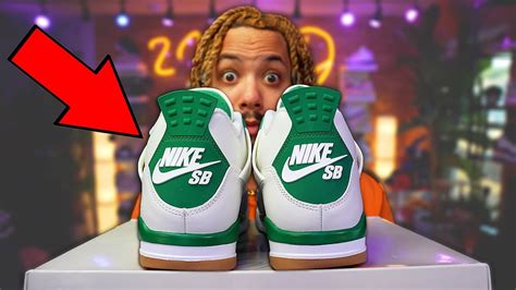 GOT EM EARLY Nike SB X Jordan 4 PINE GREEN First Look YouTube