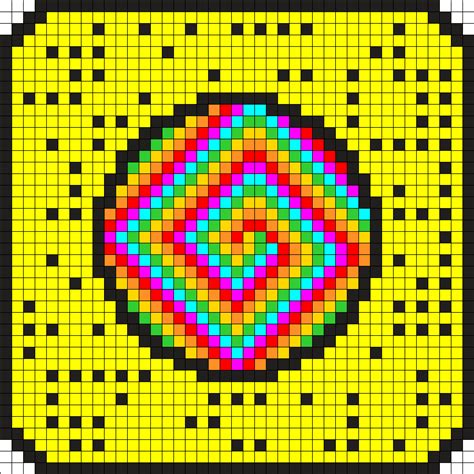 Rainbow Swirls Snapcode Perler Bead Pattern Bead Sprites Misc Fuse Bead Patterns