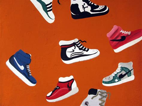 Hand Painted Signs Vintage Sneakers Nike