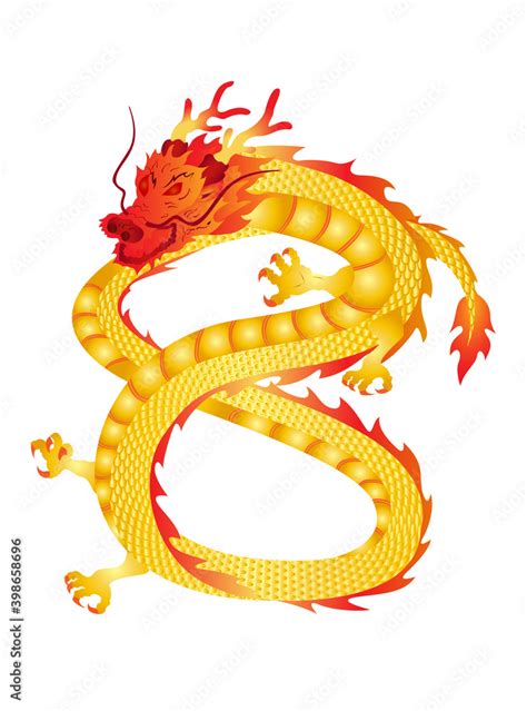 Chinese Traditional Template With Chinese Dragon Number Eight On White