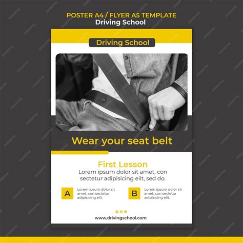 Free Psd Driving School Poster Template