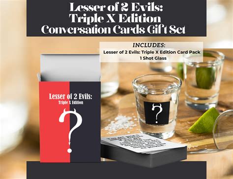 The Lesser Of 2 Evils Triple X Edition Gift Set Adults Only Sex Game Kinky Gift For Him Her