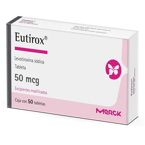 Tabletas Eutirox 50mcg Caja Con 50 Tabletas Chedraui