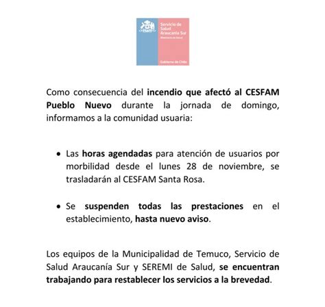 Municipalidad De Temuco Entrega Plan De Contingencia Para Atenciones