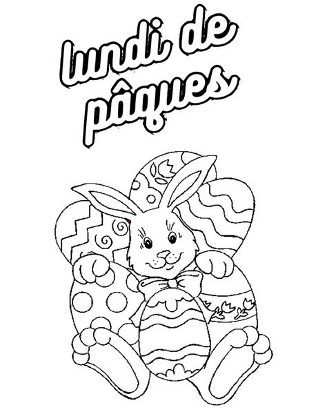 Coloriage Lapin De P Ques Imprimer Sur Coloriageenfant