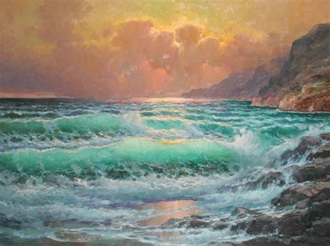 Pintura Del Mar Con Olas De Alex Dzigurski Mar Sea La Mer