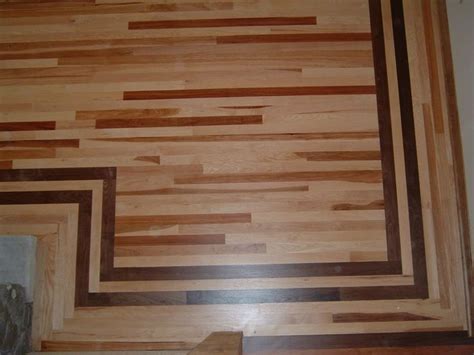 Hickory Hardwood Flooring With Walnut Border Wood Floor Design Hickory Wood Floors Hickory