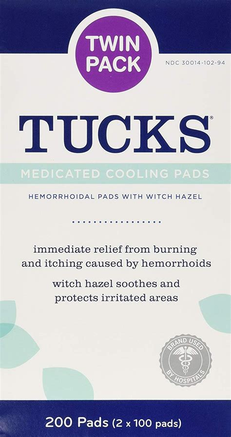 Tucks Medicated Cooling Pads 100 Pads Per Pack Pack Of 2 Shop Pmk