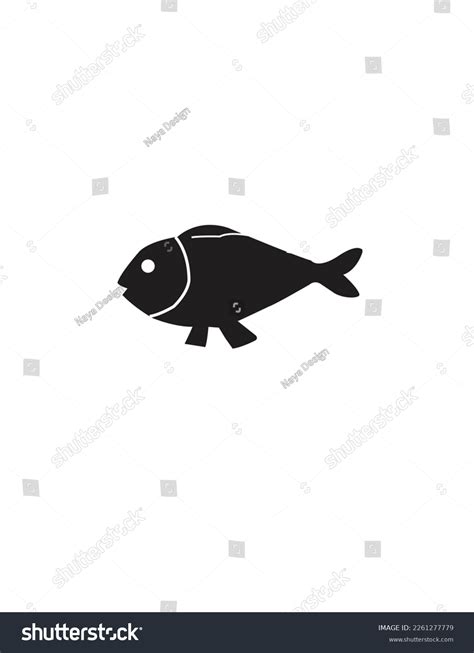 Fish Silhouette Image Black White Stock Illustration 2261277779 ...