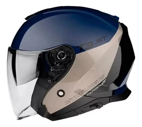 Casco Moto Mt Thunder Jet Certificado Ece Doble Visor