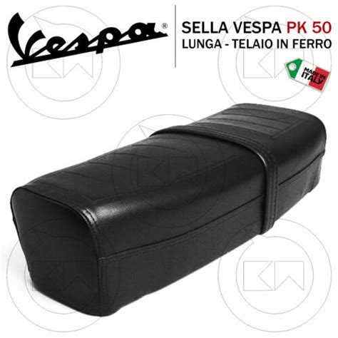 Sella Lunga Nera Vespa Pk 50 S Xl Rush Telaio In Ferro Con Molle E