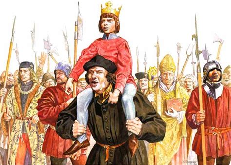 Marek Szyszko. Battle of Stoke field, 1487. Young Lambert Simnel ...