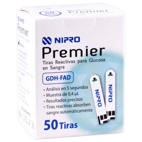 Medically Tiras De Examen Para Glucosa Nipro Premiere Cja C 50 Pzs