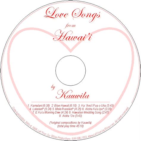 Love Songs from Hawai'i CD