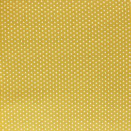 Tissu Coton Oeko Tex Popeline Poppy Mini Etoile Jaune Moutarde MPM