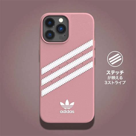 送料無料 adidas アディダス iPhone 13 Pro Max ケース スマホケース 耐衝撃 TPU SAMBA サンバ ダストピンク