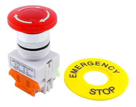 Boton Paro De Emergencia 660v 10a No Nc Push Button Cnc 22mm MercadoLibre