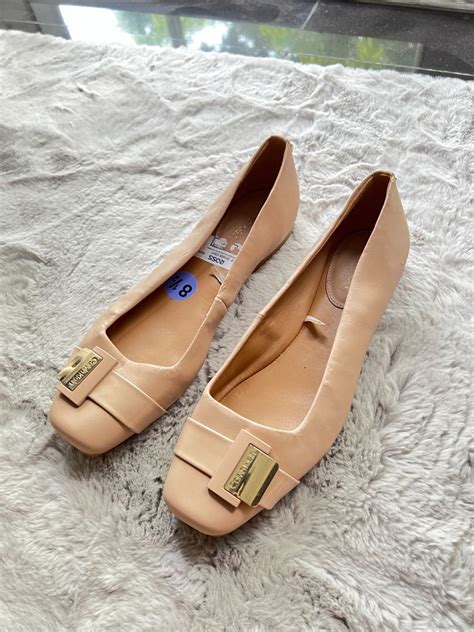 Authentic Ck Calvin Klein Nude Flats Women S Fashion Footwear Flats Sandals On Carousell