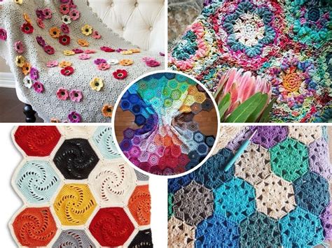 Modern Crochet Hexagon Blanket Atelier Yuwa Ciao Jp