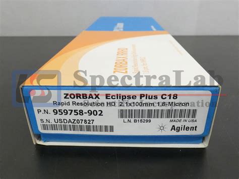 Agilent ZORBAX Eclipse Plus C18 LC Column Spectralab Scientific Inc