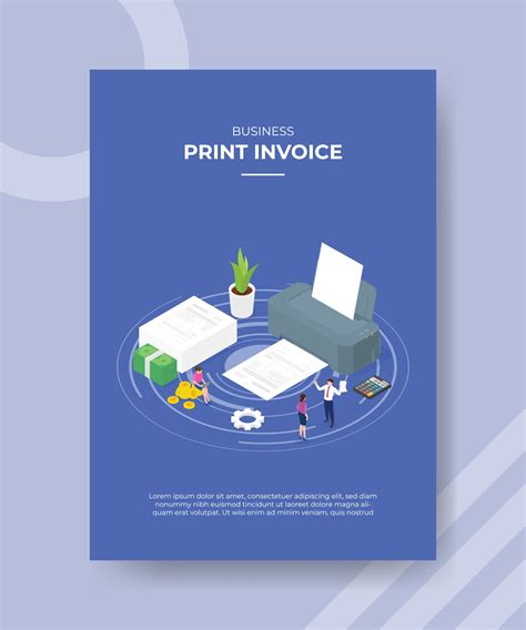 print invoice concept people around big print machine paper 3316568 ...