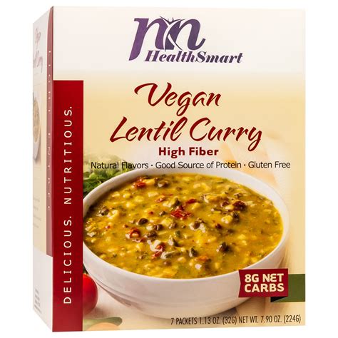 Healthsmart Vegan Lentil Curry High Protein Dinner Or Lunch 15g Protein Low Calorie Low Carb