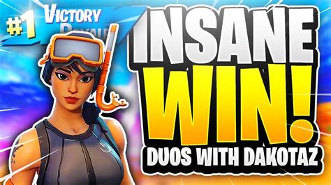 Insane Win Duos With Dakotaz Fortnite Battle Royale Youtube