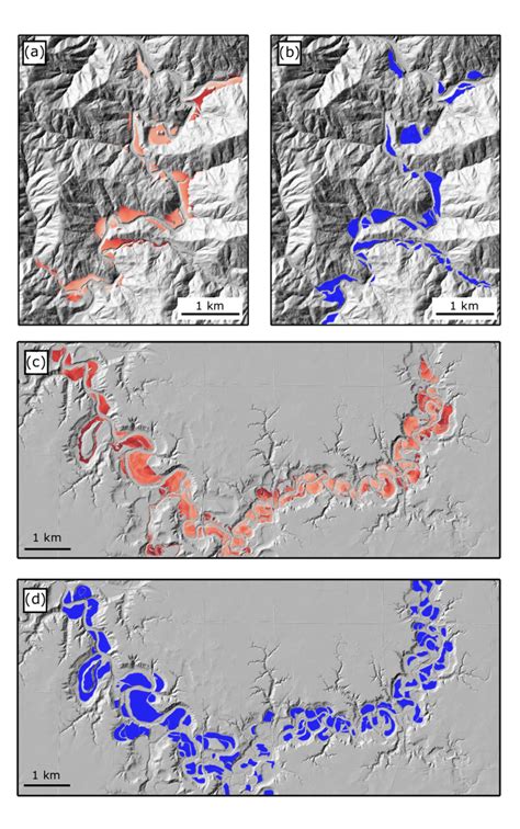 Shaded Relief Maps For The Two Field Sites With Lidar Derived Dems