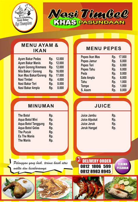 Cara Desain Menu Makanan Simpel Hand Drawn Food Menu Photoshop Riset