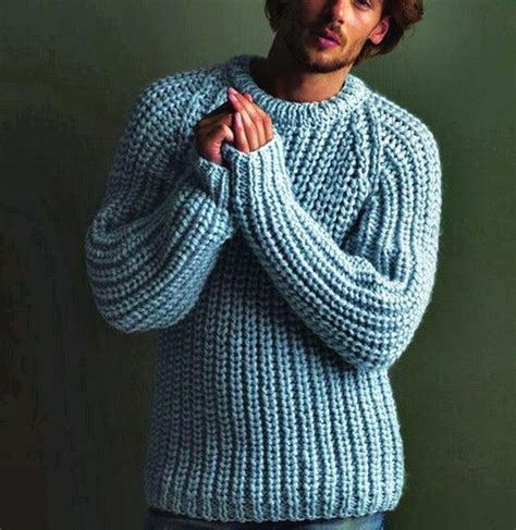 Warm Wool Sweater Chunky Men Sweater Etsy Men Sweater Sweaters