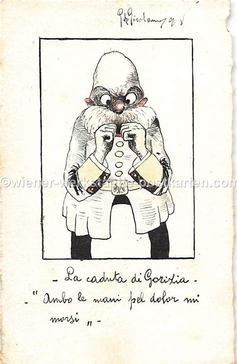 Ak Handgemalt Politik Weltkrieg Karikatur Kaiser Franz Josef H Lt